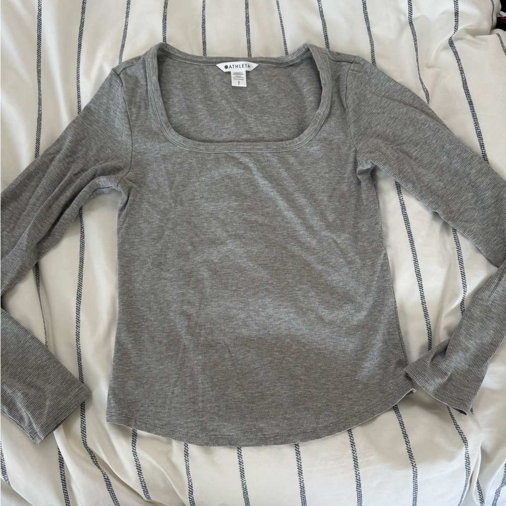 Athleta ribbed long sleeve top size small